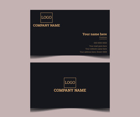 Minimalist Black Business Card Design