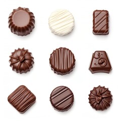 Various types of chocolate candy