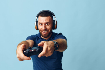 Background man person portrait console man lifestyle gamer adult game leisure young entertainment joystick