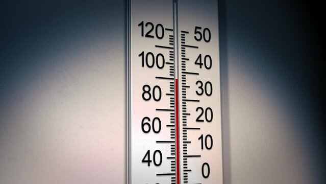 Thermometer with level at 90 degrees
