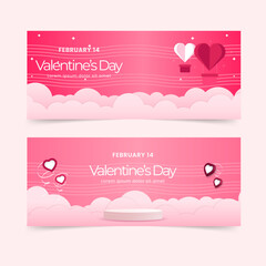 modern valentine day banner design