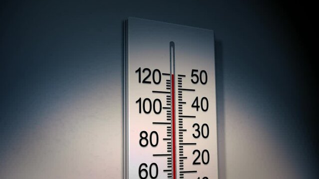 Thermometer with level at 120 degrees