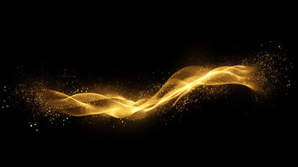 Fototapeta premium Luxurious golden particle background, abstract graphic poster PPT background