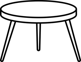 Coffee Table Doodle Vector Illustration