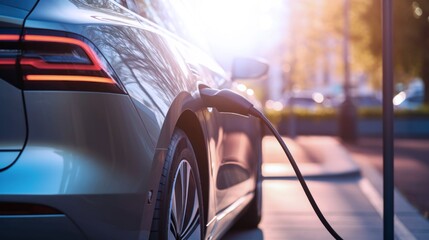 electric car charging the battery