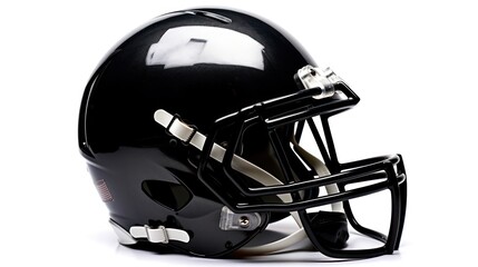 helmets football a black football helmet with a white background. - obrazy, fototapety, plakaty