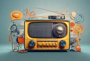 Fototapeta premium World Radio Day concept.