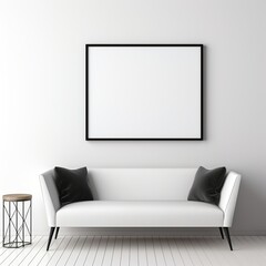 Black and White Modern Living Room Interior Design