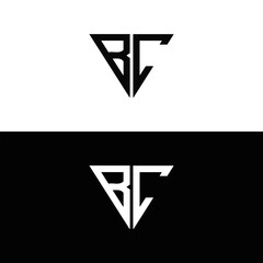 BC logo. B C design. White BC letter. BC, B C letter logo design. Initial letter BC letter logo set, linked circle uppercase monogram logo. B C letter logo vector design.