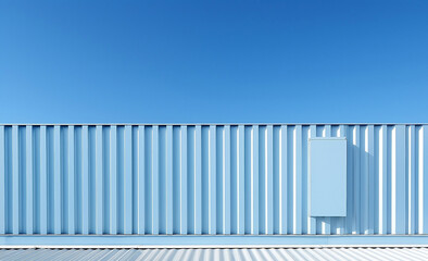 Obraz premium Blue Sky Shipping Container 