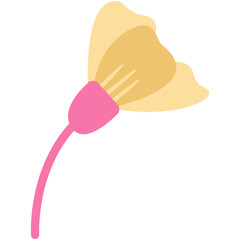 Floral vector illustration. Colorful flat vector illustration with floral theme.