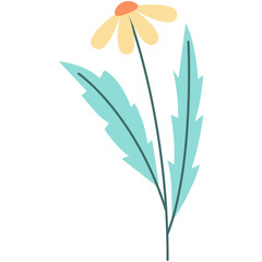 Floral vector illustration. Colorful flat vector illustration with floral theme.