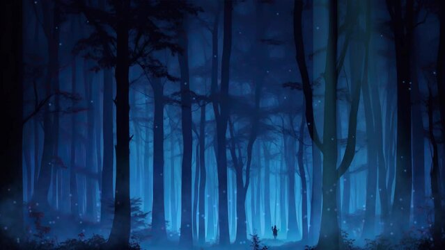 dark blue forest