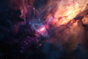 Obraz premium Radiant galaxy backdrop for your creative project