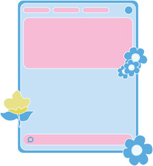 Colorful Floral UI Frame Element