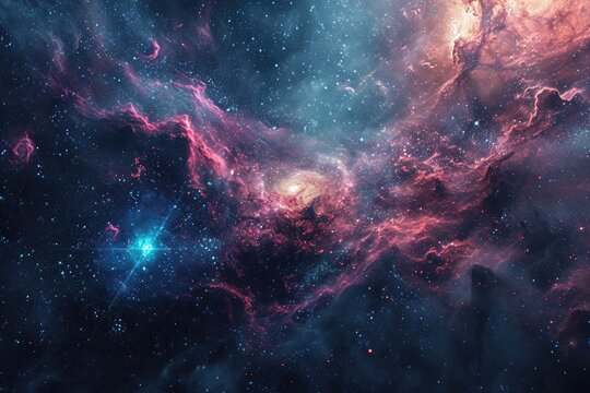Amazing and colorful galaxy backdrop for your design