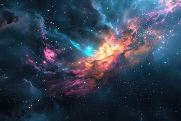 Naklejka premium Vibrant astral background for your artistic vision