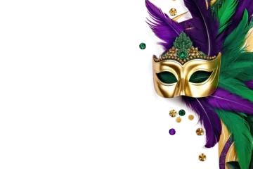 Foto op Aluminium Mardi Gras design on transparent background created with Generative AI technology © Laughing Cat