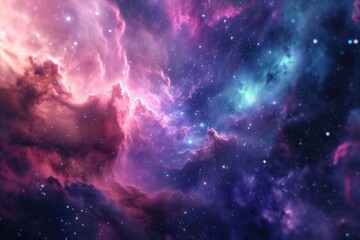 Fototapeta premium Breathtaking and vibrant galaxy backdrop for your design