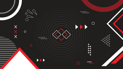 Obraz premium vector flat geometric background