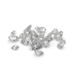 Realistic Diamonds 3D Model - High-Quality PNG for Luxury Jewelry Design
