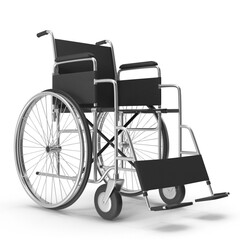 Fototapeta na wymiar Realistic Wheelchair 3D Model - High-Quality PNG for Medical Equipment Design