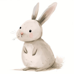 Cartoon animal clipart, bunny