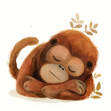 Cartoon animal clipart, moneky