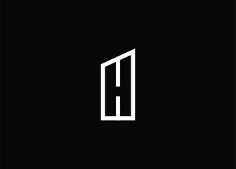Minimal letter H building vector logo design template