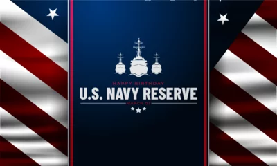 Foto op Aluminium Happy Birthday US Navy Reserve March 03 Background Vector Illustration © Teguh Cahyono