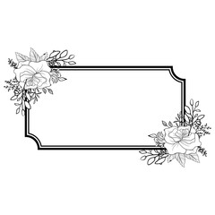 Set botanic blossom floral elements Decorative for Invitation Floral Flower Foliage Arrangement Wreath