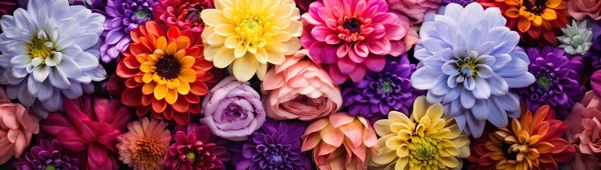 Colorful flowers, colorful flowers can be used as a perfect background image