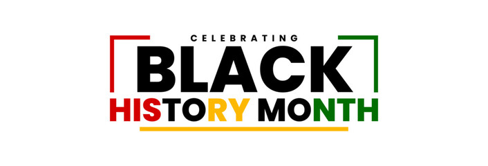Black history month banner. African-American history. Annual celebration of black history month. Vector illustration