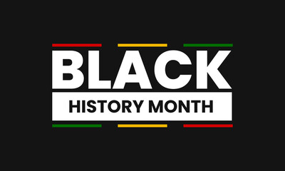 Fototapeta premium Black history month. African American History. Celebrated annual. Black history month celebration background design. Vector illustration