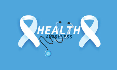 Health awareness month. background, banner, card, poster, template. Vector illustration.
