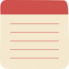 Outlined Heading Plain Square Paper Note with Writing Lines