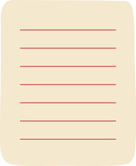 Paper Note with Writing Line