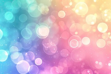 Abstract pastel gradient background with soft bokeh lights