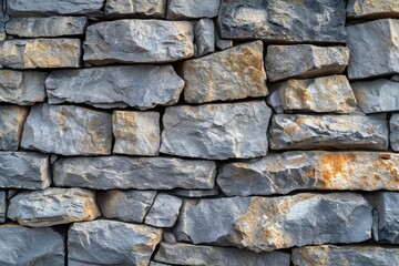 Rough stone wall texture with varying sizes of stones