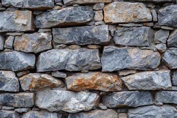 Rough stone wall texture with varying sizes of stones