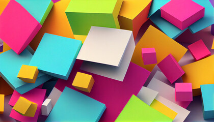 Colorful sticky notes in the form concept clean Background, Ai generated image  (2)