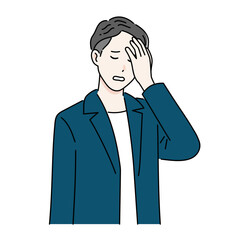 困っているビジネスパーソンのイラスト