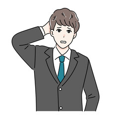 困っているビジネスパーソンのイラスト