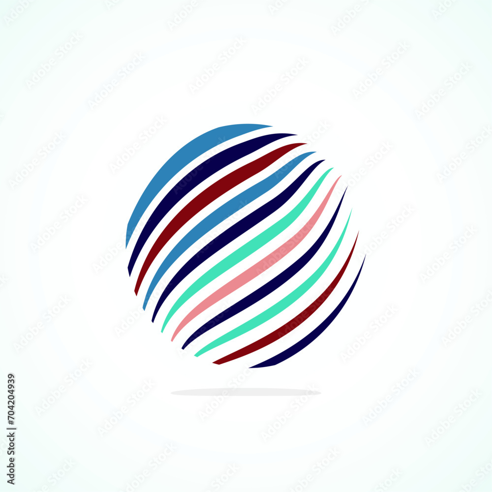 Poster Abstract circle logo - minimalist emblem, timeless and universal shape of circle. Unique logo represent range of brands and concepts, encapsulating simplicity and creativity in single, iconic image