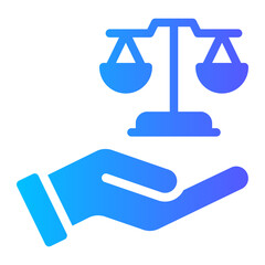 justice scale gradient icon