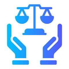 justice scale gradient icon