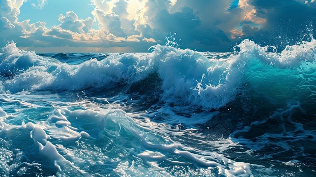 Blue River Ocean Wave Layer, Wallpaper Pictures, Background Hd