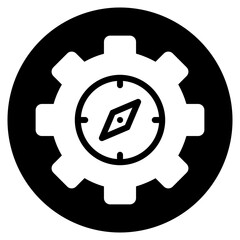 compass glyph icon
