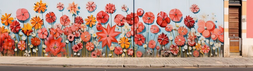 Portugal, Lisbon. The San Antonio wall flowers near the entrance of the Museu de Lisboa.