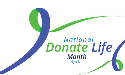 Fototapeta na wymiar National Donate Life Month. background, banner, card, poster, template. Vector illustration.
